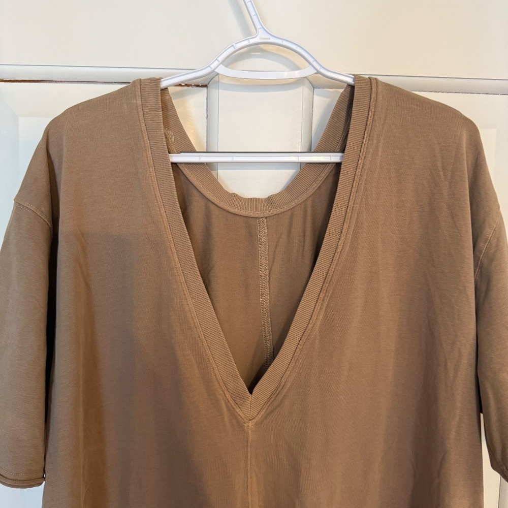 New! FP Movement Free People Hot Shot Tee Romper Mocha Latte 25186 - Picture 9 of 16
